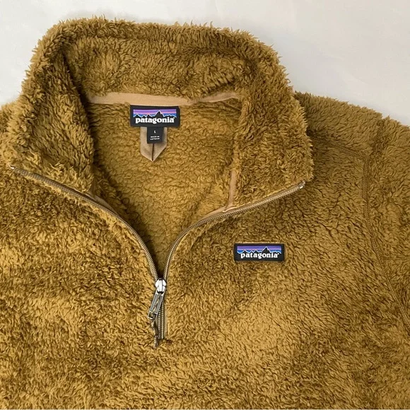 Patagonia Men's Los Gatos Coriander Brown Fleece Sweater - Picture 9 of 10